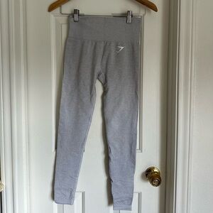 Gymshark Light Gray Textured Leggings